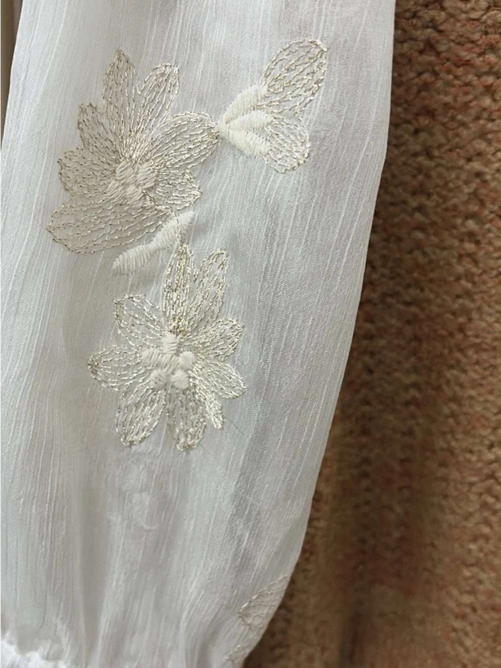 Anthropologie Layered knit Twofer Vest embroidered lace Romantic Boho top